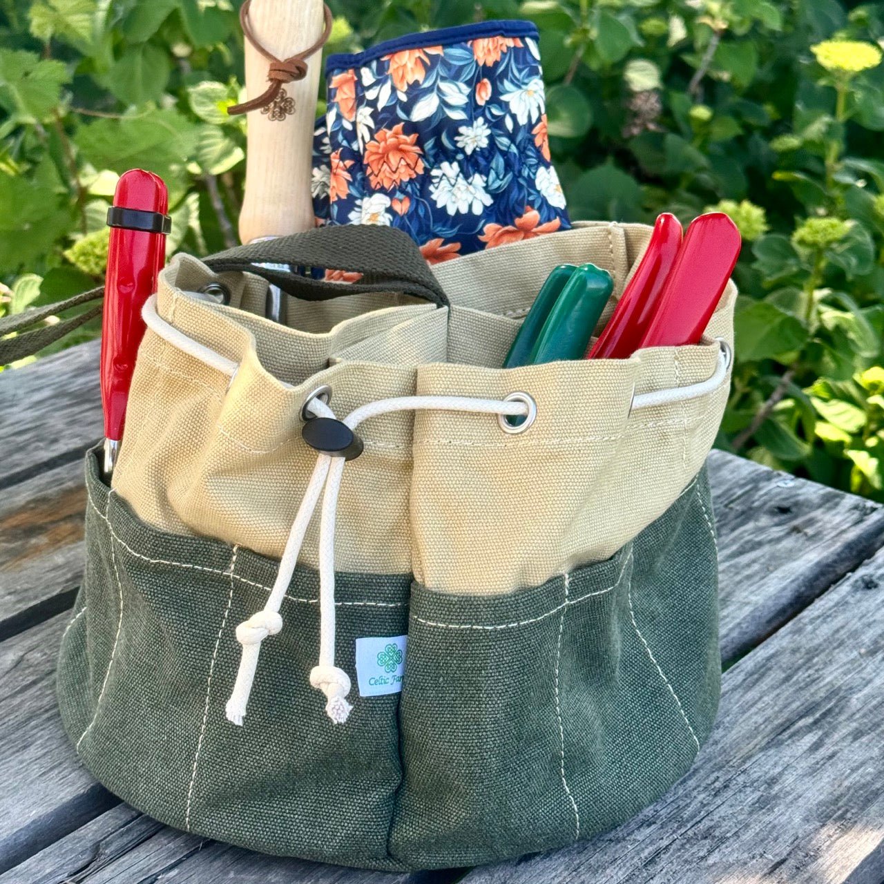 Garden Bucket Bag - Heavy Waxed Canvas - Backwoods Auctions