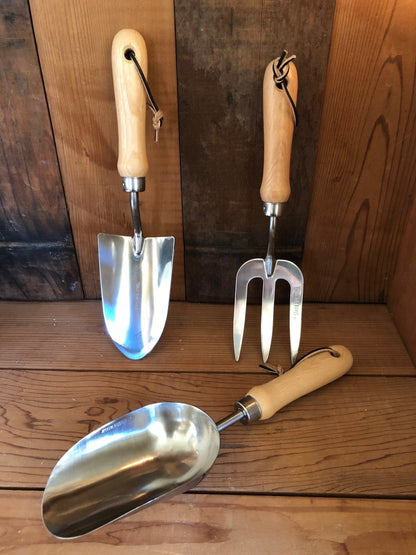 Garden Hand Tool Set - Hardwood and Stainless - Backwoods Auctions