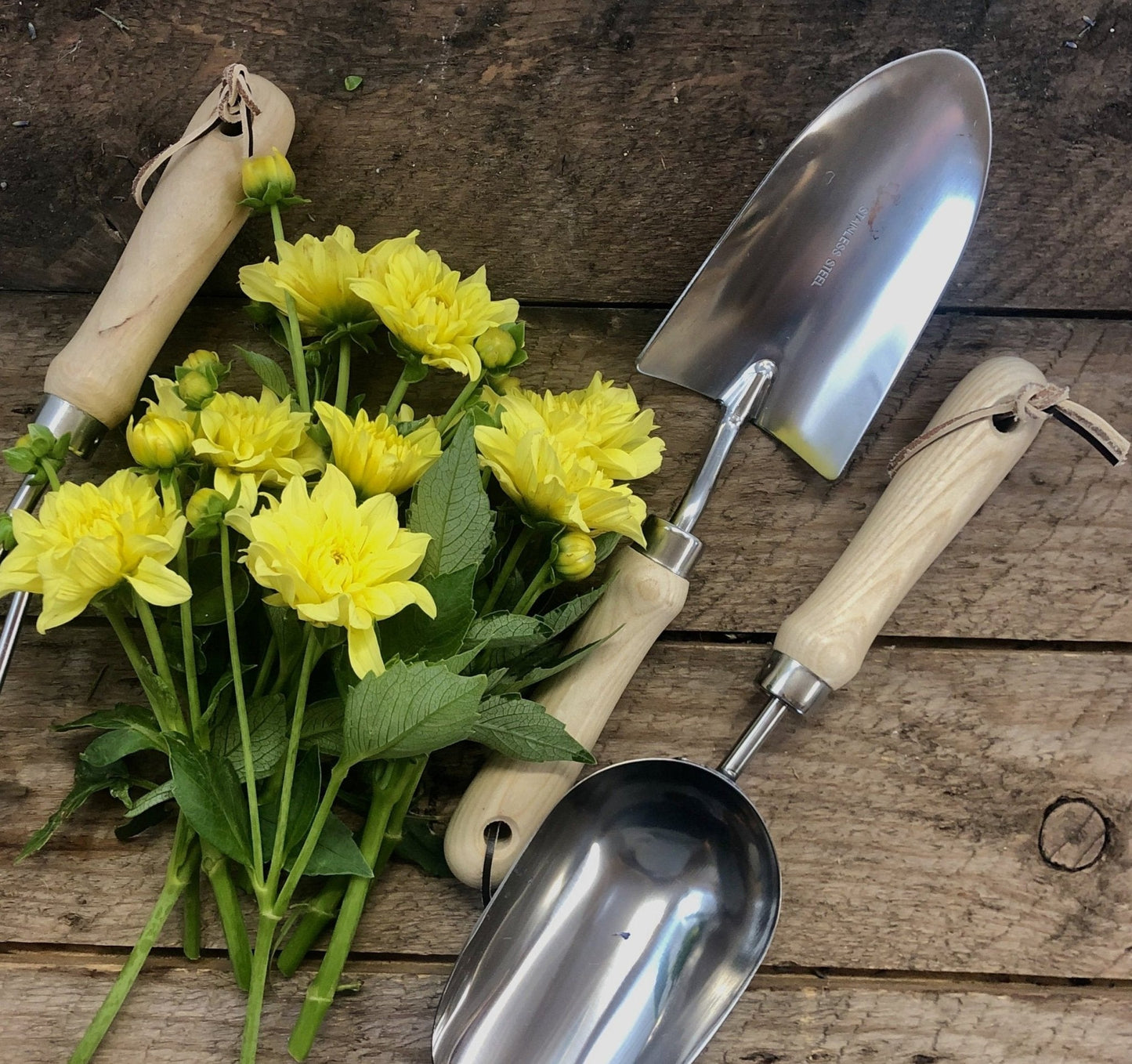 Garden Hand Tool Set - Hardwood and Stainless - Backwoods Auctions