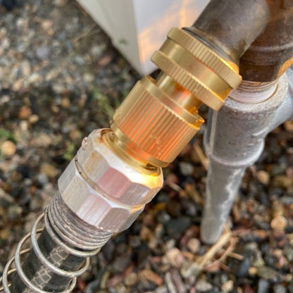 Garden Hose Brass Quick Connect Connector - Backwoods Auctions