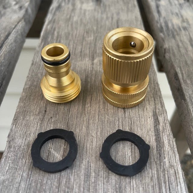 Garden Hose Brass Quick Connect Connector - Backwoods Auctions