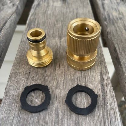 Garden Hose Brass Quick Connect Connector - Backwoods Auctions