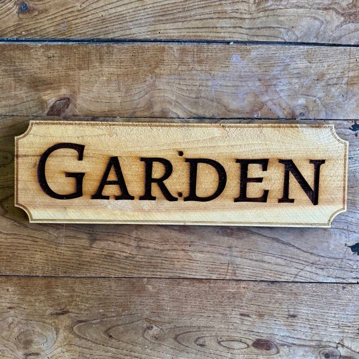 Garden Sign - Made in USA with American Cedar - Backwoods Auctions