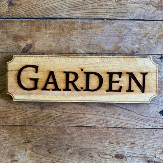 Garden Sign - Made in USA with American Cedar - Backwoods Auctions