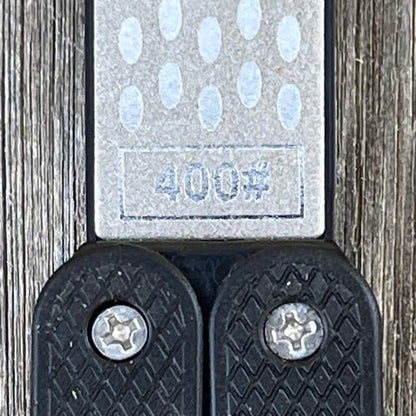Garden Tool Sharpener - Diamond + Carbon Steel Hone Reversible Paddle For Sharpening Pruners, Clippers Mower Blades and Scissors - Backwoods Auctions