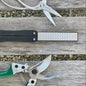 Garden Tool Sharpener - Diamond + Carbon Steel Hone Reversible Paddle For Sharpening Pruners, Clippers Mower Blades and Scissors - Backwoods Auctions