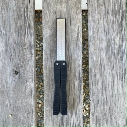 Garden Tool Sharpener - Diamond + Carbon Steel Hone Reversible Paddle For Sharpening Pruners, Clippers Mower Blades and Scissors - Backwoods Auctions