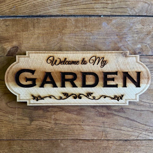 Garden Welcome Sign - Made in USA with American Cedar - Backwoods Auctions