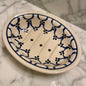 Hand-painted Polish Floral Ceramic Soap Dish - Light Floral - Backwoods Auctions
