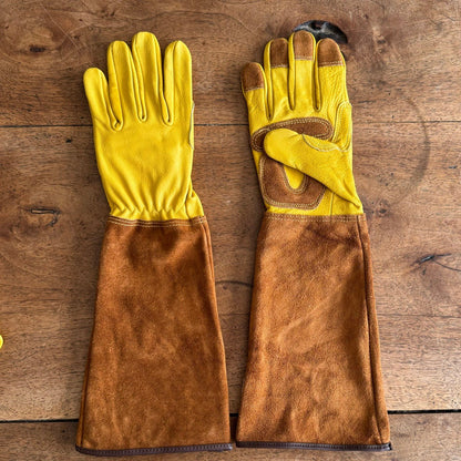 Rose Pruning Gloves – Long Soft Cowhide Garden Gloves - Backwoods Auctions