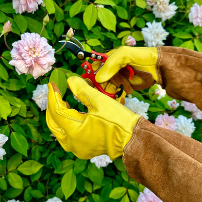 Rose Pruning Gloves – Long Soft Cowhide Garden Gloves - Backwoods Auctions