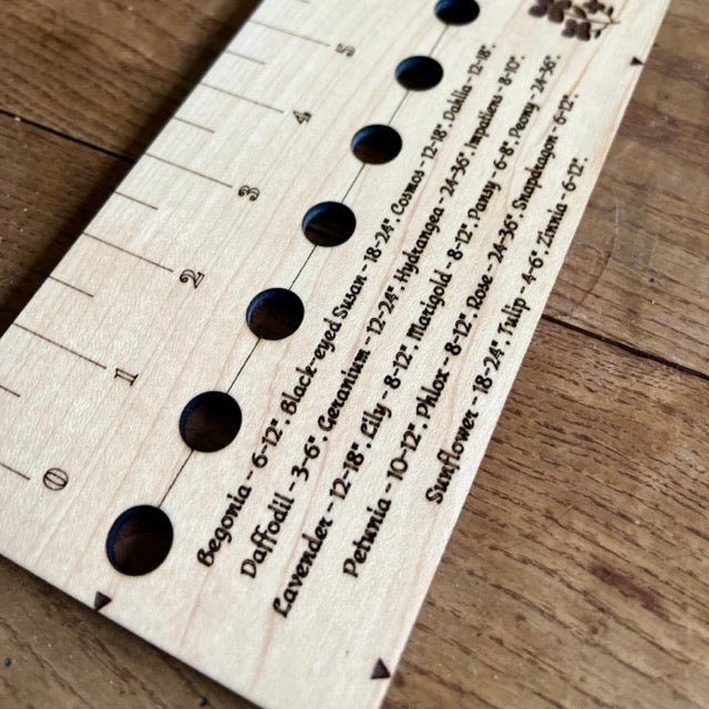 American Hardwood Seed and Bed Ruler - Made in US with American Lumber - Backwoods Auctions