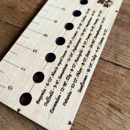 American Hardwood Seed and Bed Ruler - Made in US with American Lumber - Backwoods Auctions