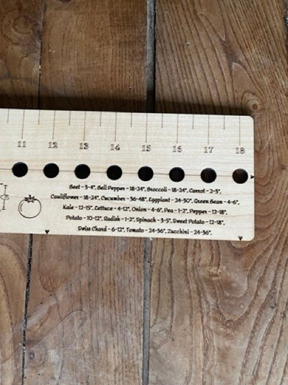 American Hardwood Seed and Bed Ruler - Made in US with American Lumber - Backwoods Auctions