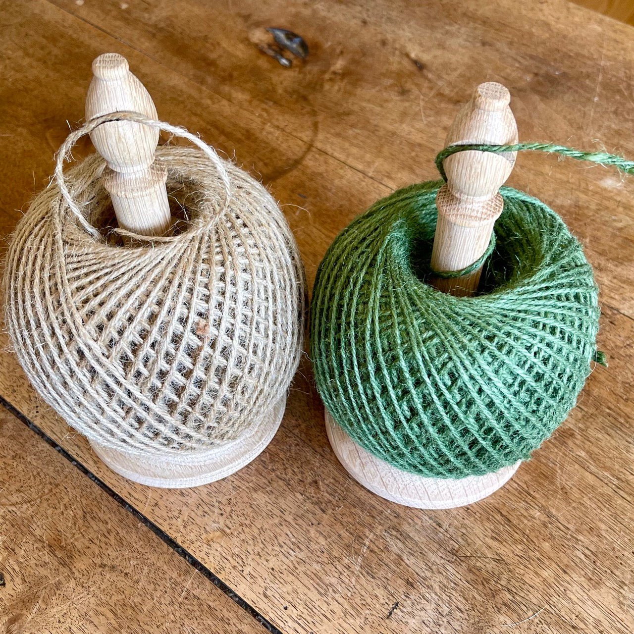 Oak Bishop Twine Tidy with Cutter and Twine (Made in Britain) - Backwoods Auctions