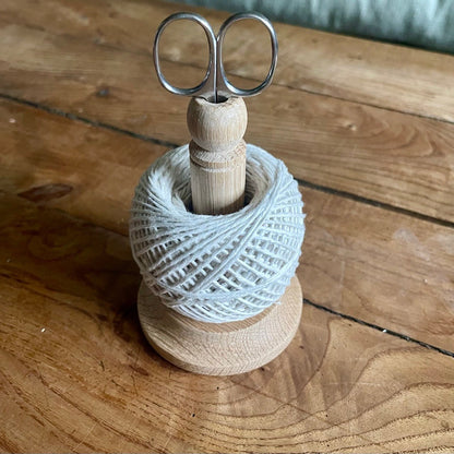 Oak String Tidy with Scissors and Twine - Backwoods Auctions
