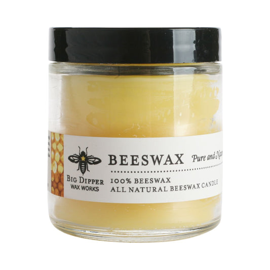 Pure Beeswax Apothecary Glass Candle - Backwoods Auctions