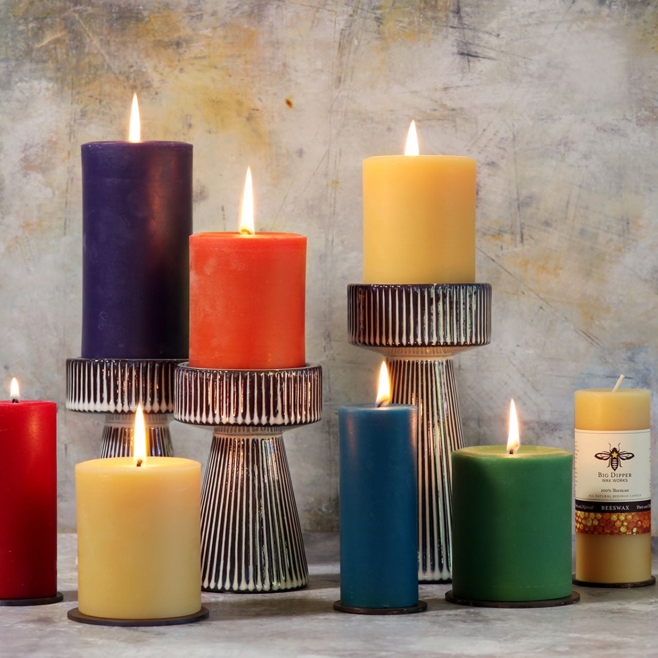 Pure Beeswax Pillar Candles - Backwoods Auctions
