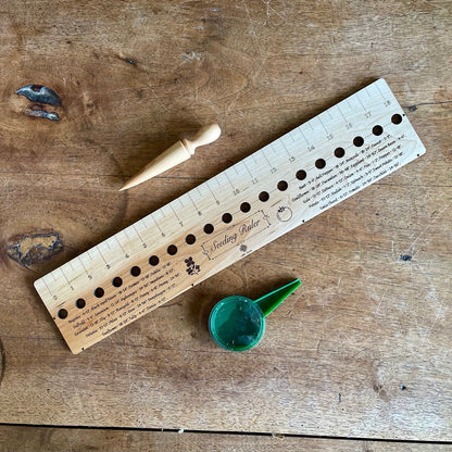 Seeding Gift Set - Dibble, Seeder and Ruler - Backwoods Auctions