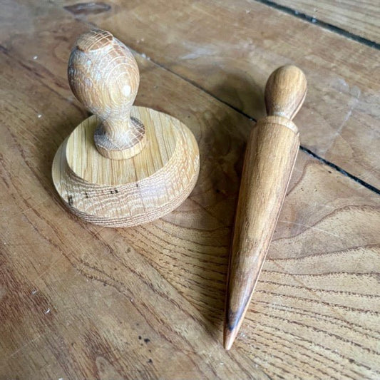 Small Dibbler & Round Pot Tamper Set - Backwoods Auctions