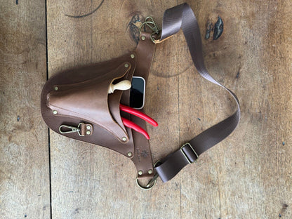 Ultimate Leather Garden Tool Belt & Holder - Extra Rivet Reinforced, Master Gardener Designed - Backwoods Auctions