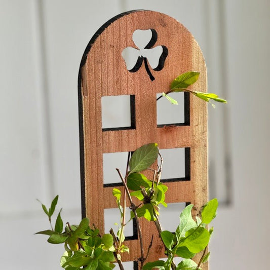 Unique Shamrock Trellis | Made in USA with US Cedar/Redwood - Backwoods Auctions